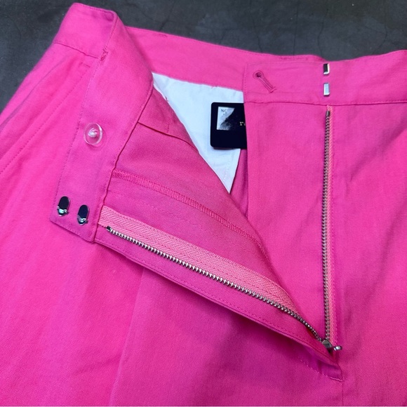 Rag & Bone Magenta Ivy Pleated Linen Short Sz 12 - Picture 9 of 9